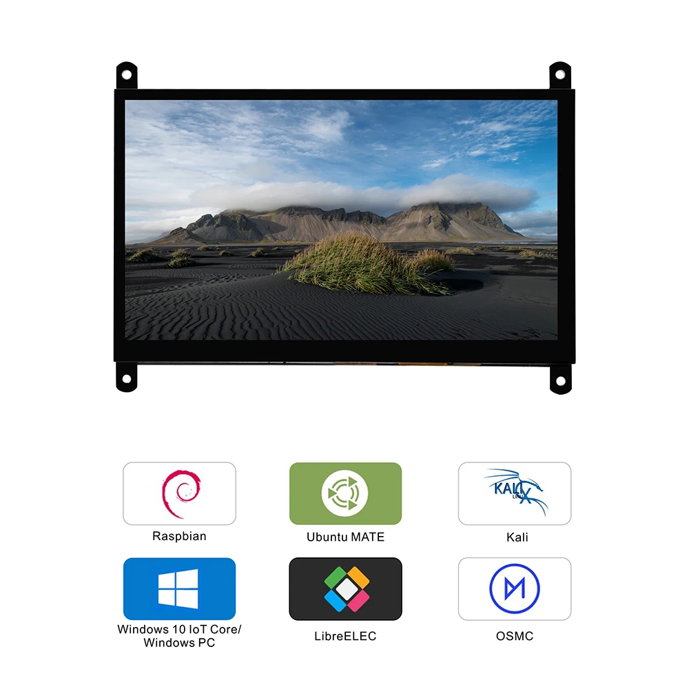 OSOYOO 7 Inch RPi5 DSI Touch Screen LCD Display Portable Capacitive Touchscreen Monitor 800x480 for Raspberry Pi 5 4 3 3B+ 2