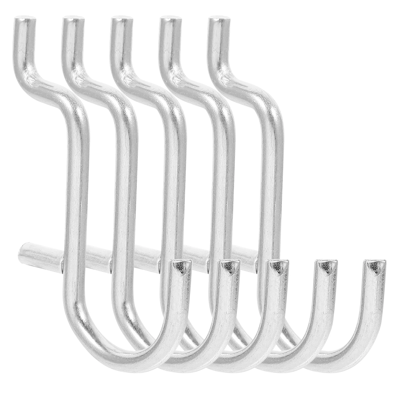 

20pcs Hardware Hooks Metal Pegboard Accessories for Tools Hanging 2 5 Hole Distance Small Size Silver Color Easy
