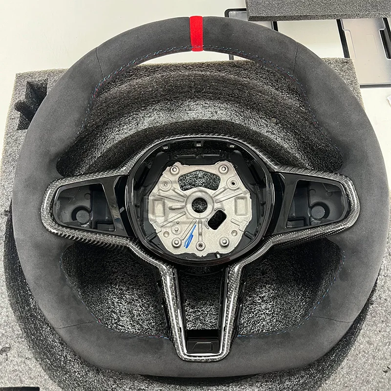 CS لسيارات BMW 3 4 5 سلسلة G20 G21 G80 G81 G22 G23 G26 G30 G32 G87 G80 جلد نابا عجلة قيادة رياضية مناسبة #3