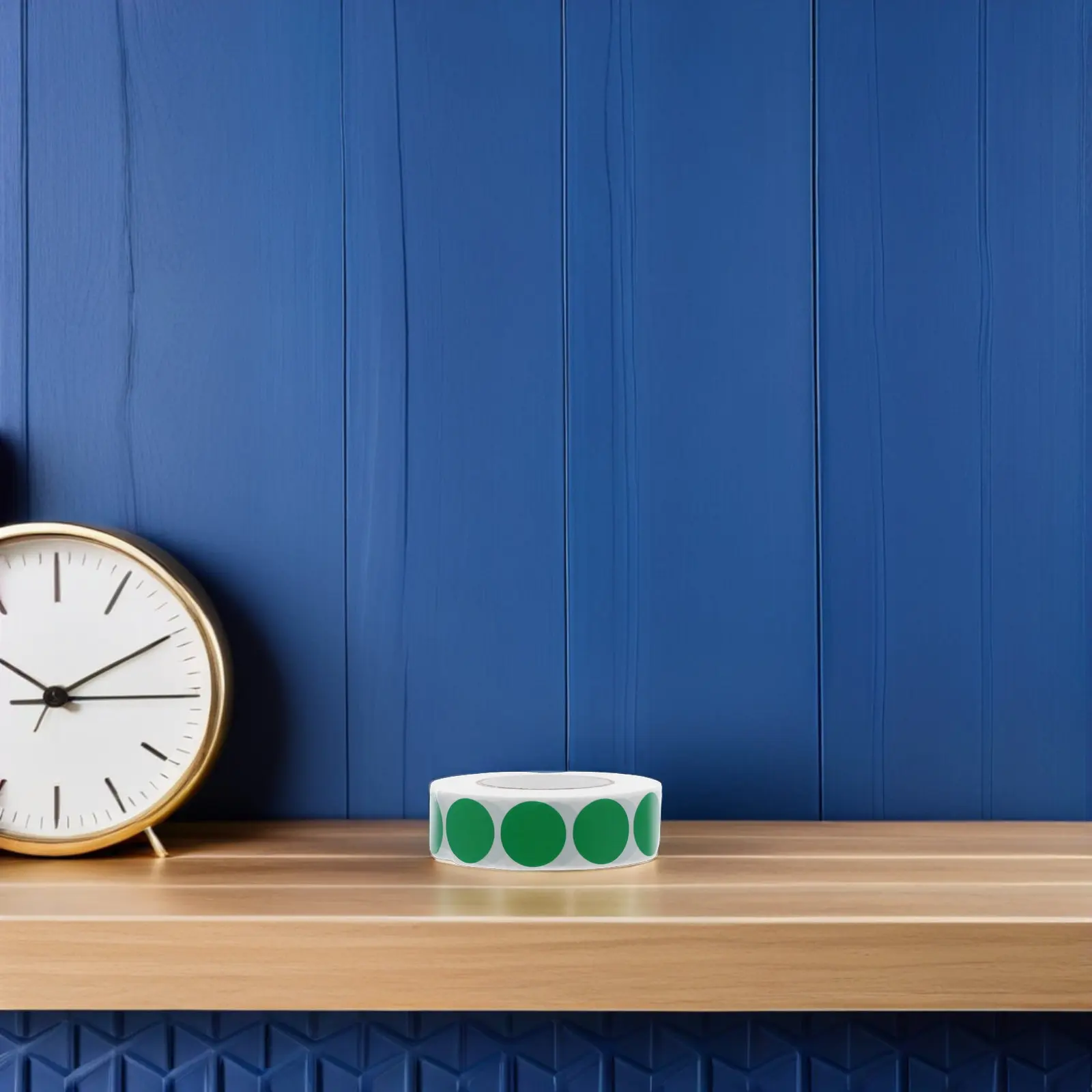 

5 рулонов круглых самоклеящихся этикеток из водонепроницаемой крафт-бумаги для офиса, учебных классов, конвертов, упаковки, кодирования