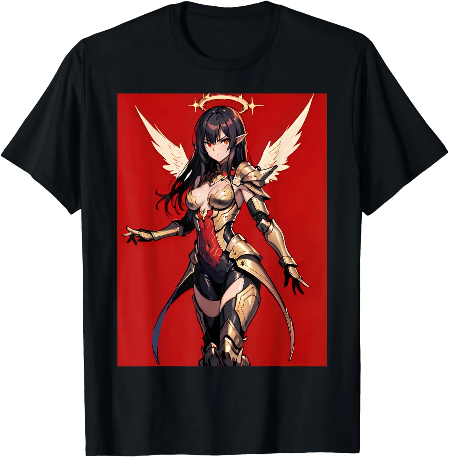 Anime Girl Arch Angel Knight Japanese Aesthetic Otaku Kawaii T-Shirt