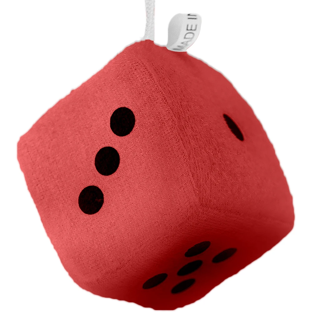 Car Plush Ornaments Plush Dice Toy Sucker Pendant Decompression Cartoon Dice Creative Gift Car Interior Decoration Accessories