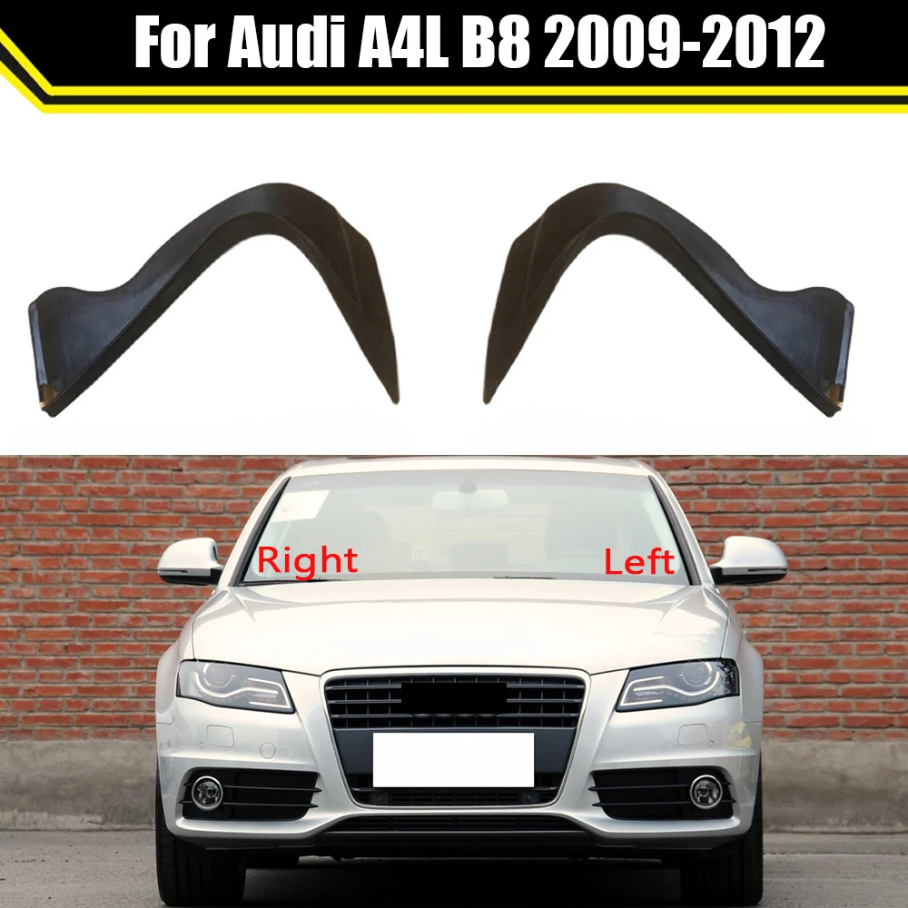 

Car Headlight Seal Rubber Strip Waterproof Under Headlights Plastic Black Trim Soft Leather Strip For Audi A4L B8 2009-2012