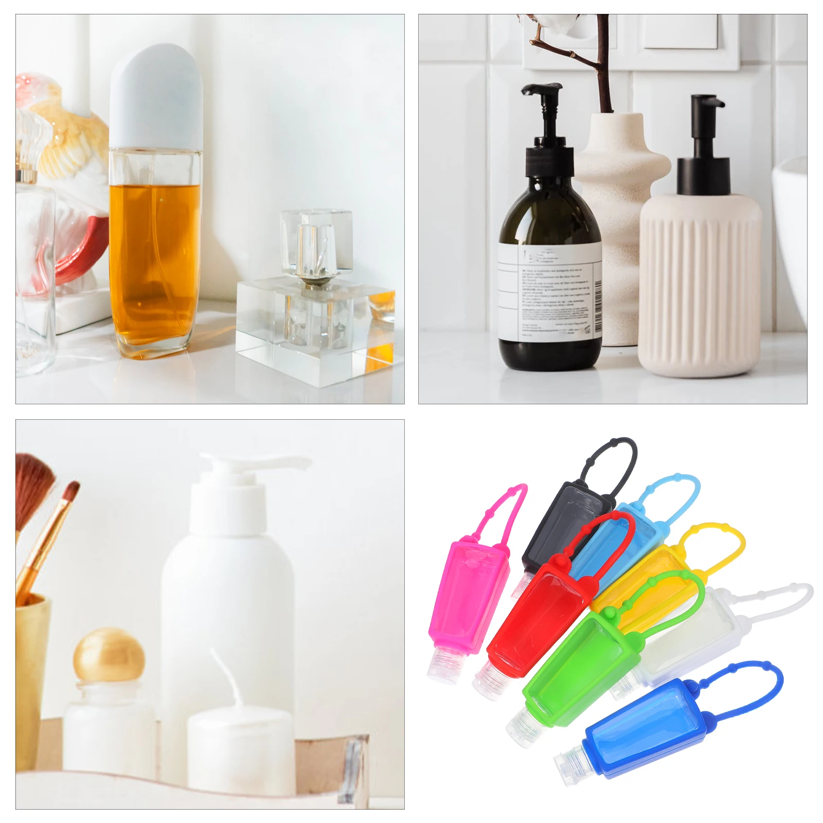 

20pcs Travel Size Keychain Bottles 30Ml Leakproof Squeeze Bottle For Hand Shampoo Body Wash Facial Cleanser Sunscreen