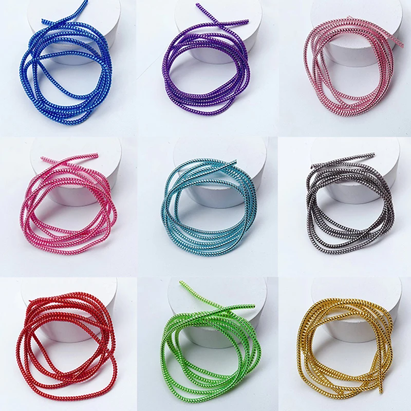 1.6M Plating Color TPU Spiral USB Charging Cable Protector For IPhone/Samsung Huawei Earphone Cord Line Protection Winding Cable