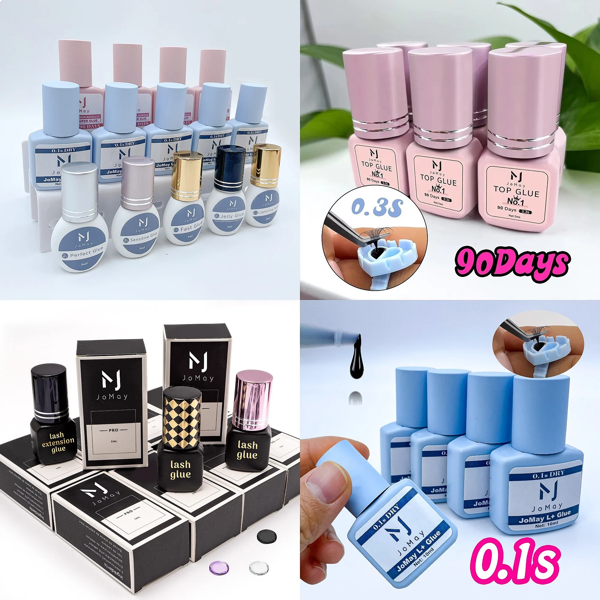 Professional All Weather 0.1S Hypoallergenic Fast Drying  Oil Proof Lash Extension Glue Waterproof Lash Adhesive Glue