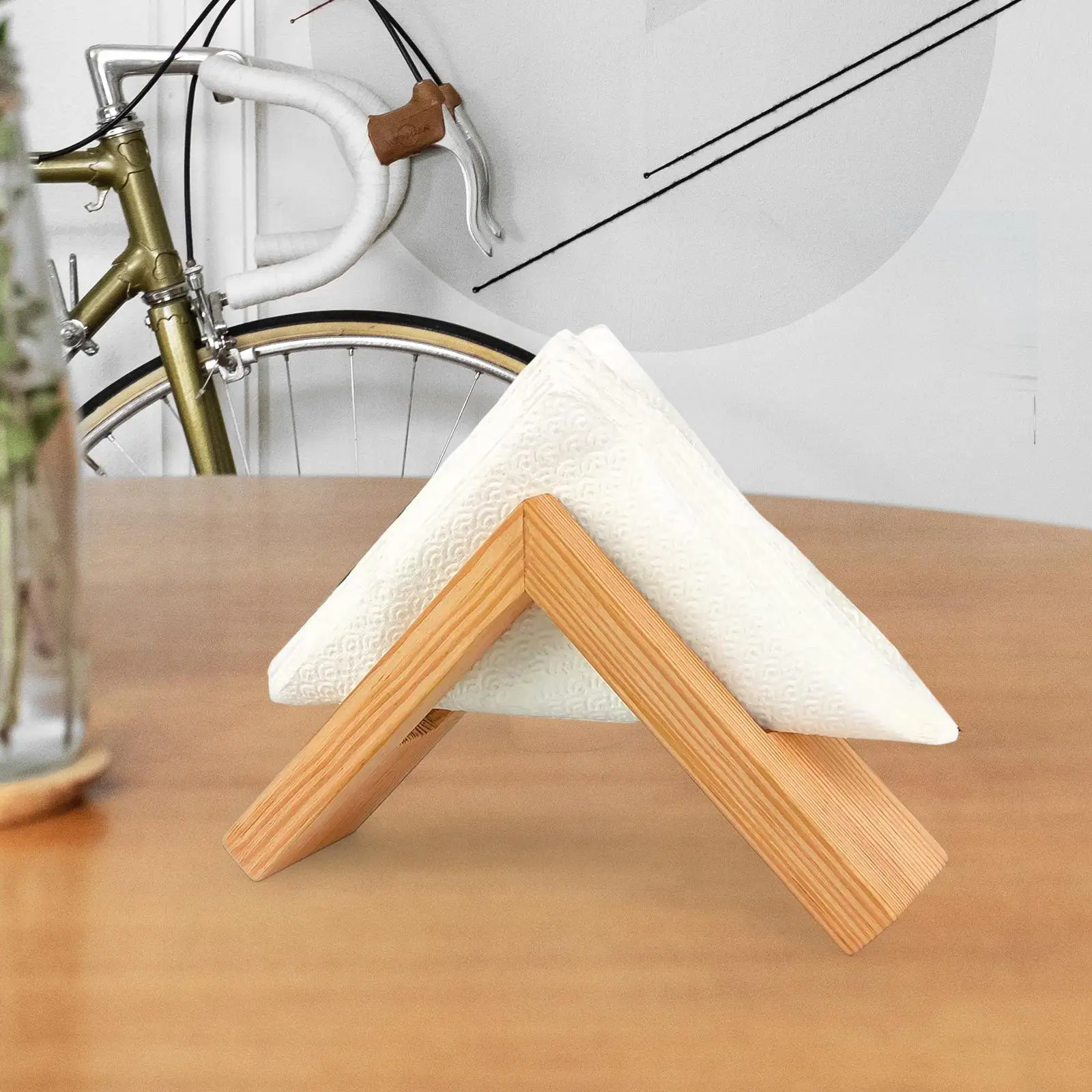 Porte-serviettes décoratif en bois, Triangle inversé, cadeaux de pendaison de crémaillère, distributeur de serviettes pour Table de pique-nique de ferme