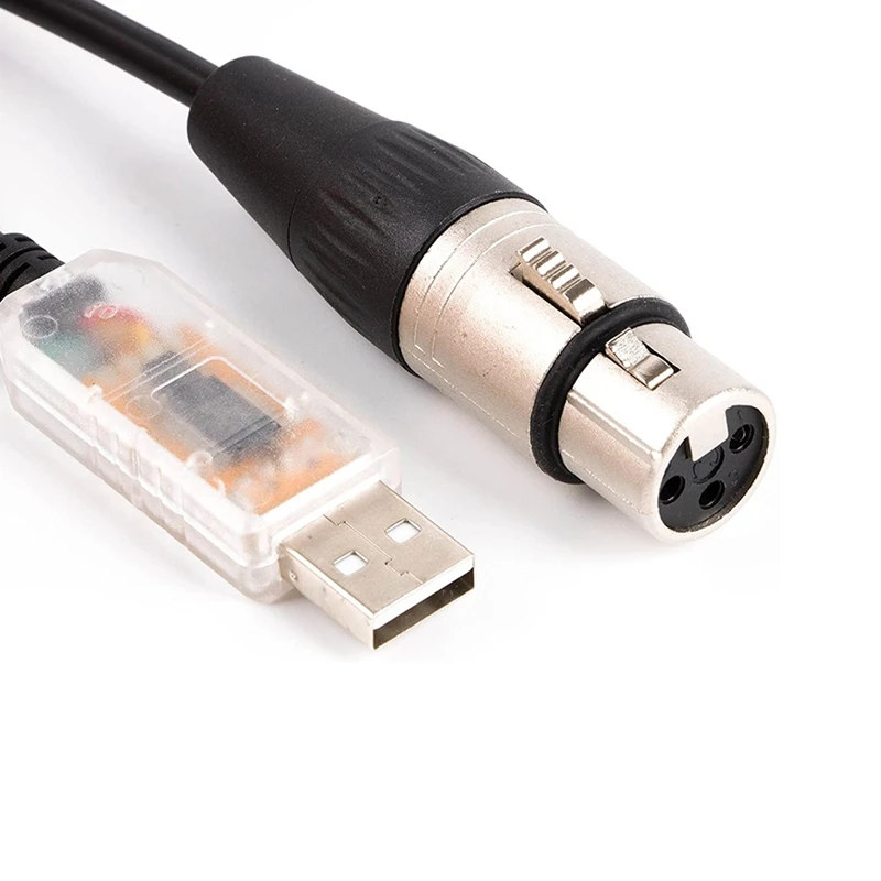 محول واجهة USB إلى DMX ، DMX512 LED ، كمبيوتر ، كمبيوتر ، وحدة تحكم في الإضاءة المسرحية ، باهتة ، 6 أقدام ، m