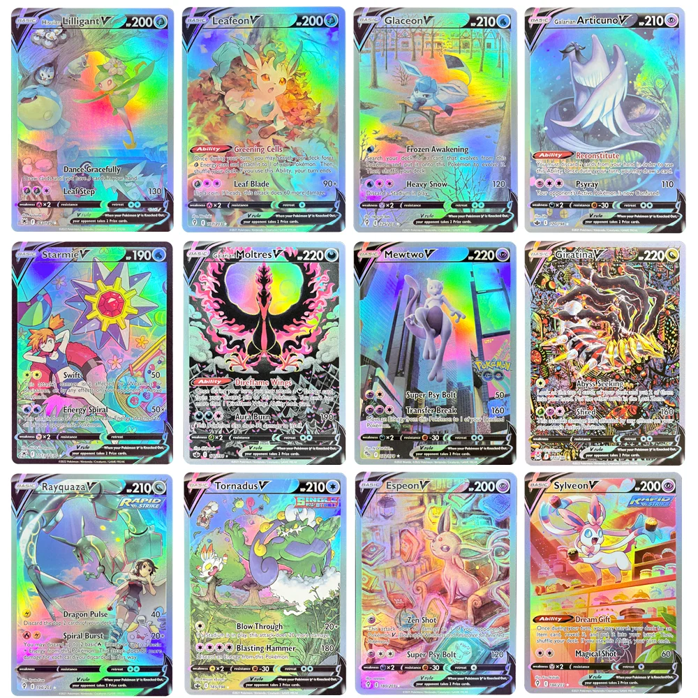 

PKM Foil PTCG Collection Cards BASIC Lilligant Leafeon Esoeon Mewtwo Charizard Single Card Classic Game Anime Proxy Card