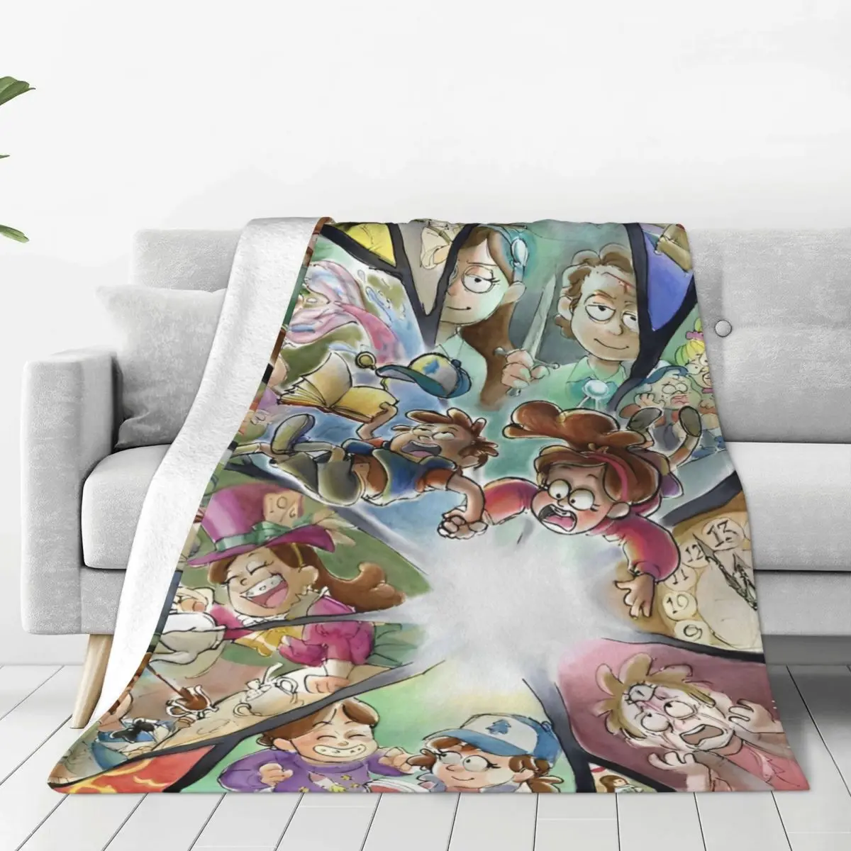 Gravity Falls Warm Blanket Picnic Plush Bedding Throws Graphic Couch Bed Flannel Bedspread Sofa Bed Cover