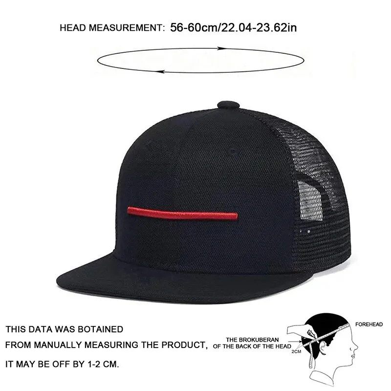 Unisex A Line Embroidery Hip-hop Net Hats Spring Summer Outdoor Adjustable Casual Baseball Caps Sunscreen Hat