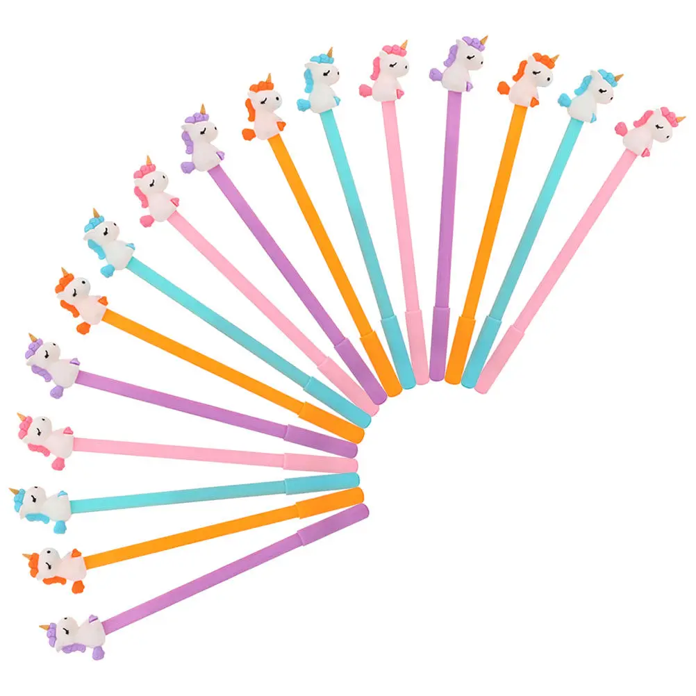 16Pcs Neutral Gel Pens Cute Cartoon Shape Leak Proof Smooth Ink Writing Pens for Daily Use Study Drawing Office Work