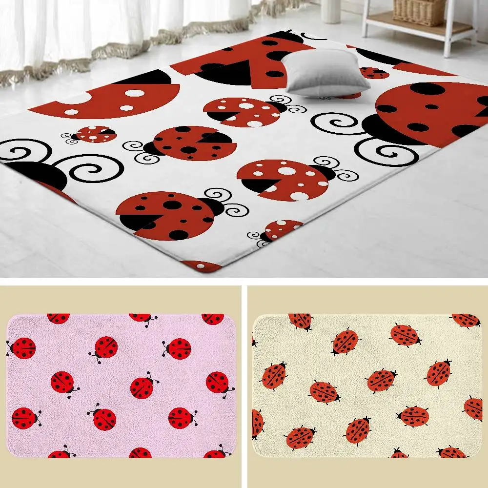 

Напольный коврик с семи пятнистой божьей коровкой, впитывающий коврик для ванной комнаты, простой дверной грязеотталкивающий коврик, домашний кухонный коврик, коврик для ног, коврик для входной