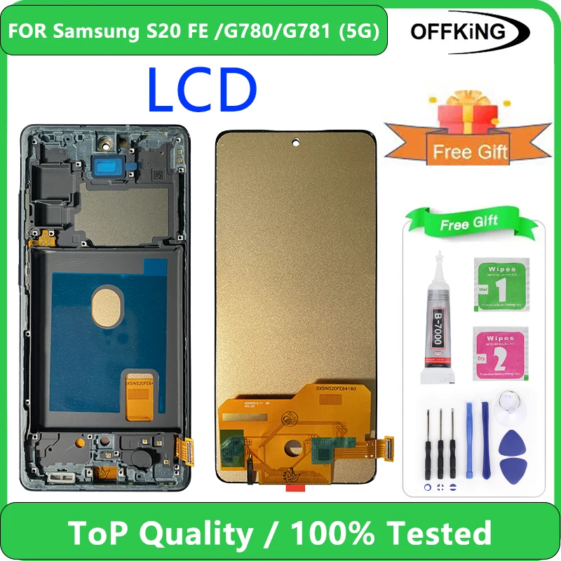 OFFKING 6.5inches Display Screen For Samsung S20 FE /G780/G781 (5G) Screen Mobile Phone Lcds Assembly Phone Replacement Parts