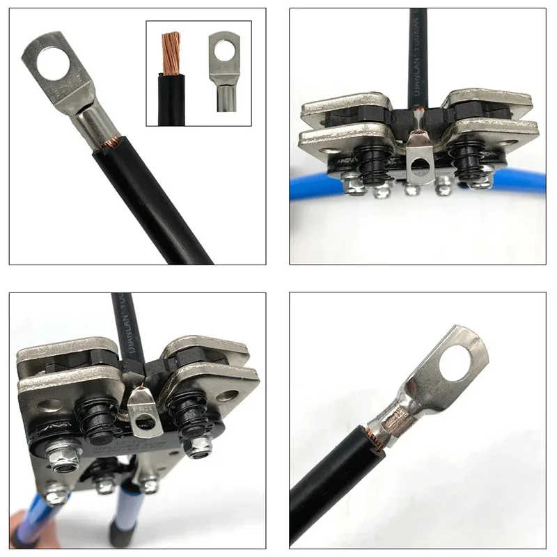 60/70/100pcs Car Auto Copper Ring Terminal Wire Crimp Connector Bare Cable Battery Terminals Soldered Connectors Kit HX-50B