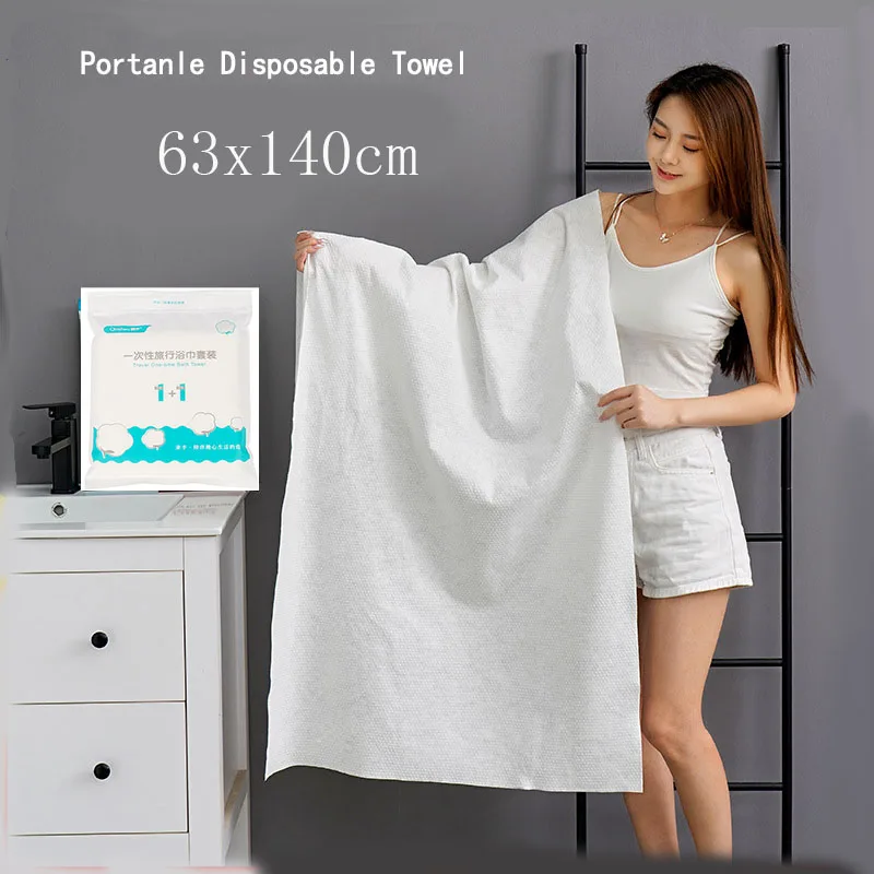 

10 Pack Disposable Bath Towels Soft SPA Wipes Portable Breathable Thick Shower Washcloths Travel Hotel Business Trip 63x140cm