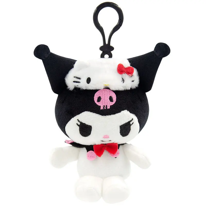 Anime Plush Sanrio KT Hat Series Small Pendant 13cm Kuromi Cinnamoroll My Melody Fashion Boutique Doll Plush Dolls Kids Gifts