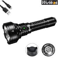 Wurkkos TD01C USB-C Rechargeable Tactical Flashlight LED 1800LM Torch IPX8 Tail Switch with Buck Regulated Driver 21700 Battery
