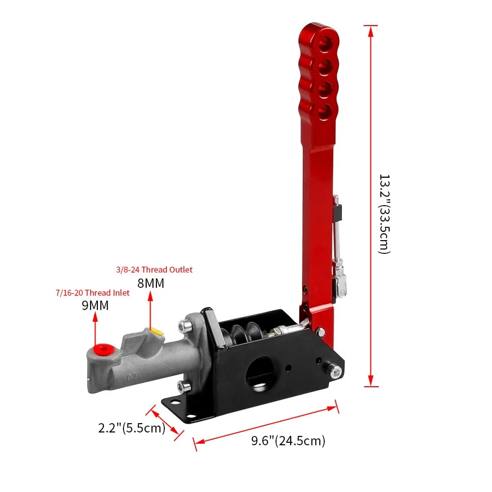 335mm Universal Vertical Hydraulic Handbrake Drift Race Hydro Hand Brake for Honda Toyota VW Jeep Wrangler YJ TJ