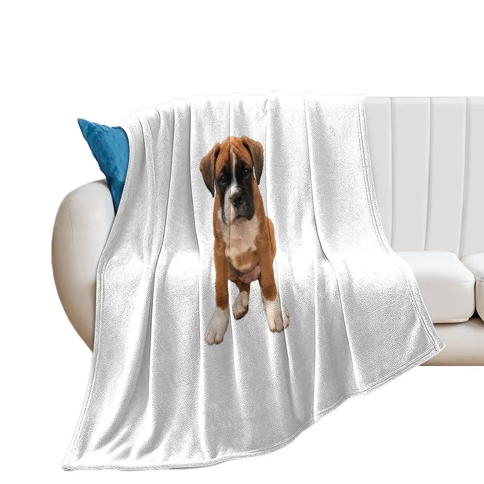 Boxer Cute Puppy Dog Throw Blanket Retros Tourist Blankets