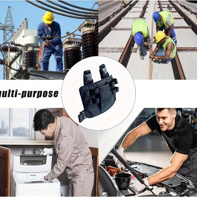 1Pc Work Belt Tool Bag Belt for Leg Tool Organizer Pouch Tactical Waist Bag Waist Tools Holder for Maintenance Worker Carpenter