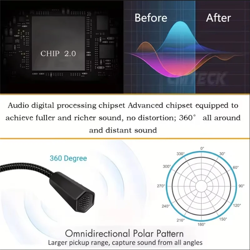 M07K-USB Computer Microphone Desktop Microphone Recording Live Desktop Wired Capacitor