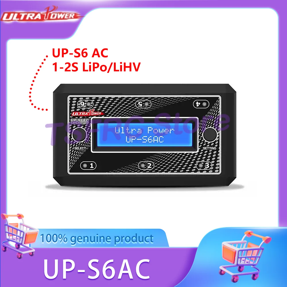 

Ultra Power UP-S6AC pantalla Digital LCD 6x4,35 W AC DC cargador de batería para 1S LiPO LiHV RC modelo Accesorios