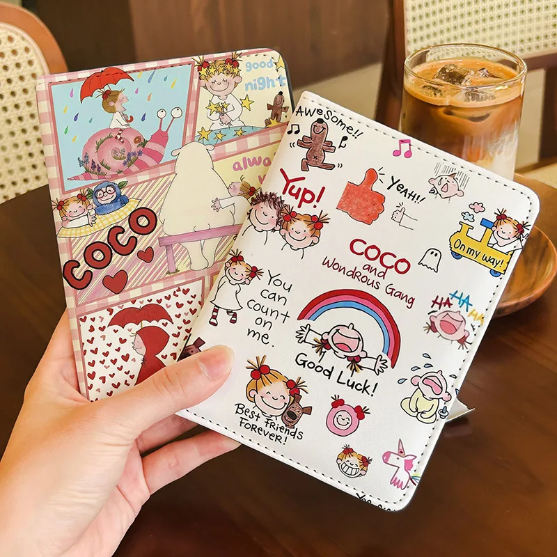 

Kawaii COCO Sauce Series Portable Document Holder Cartoon Character Creativity Cute Printing Multi-functional Passport Holder