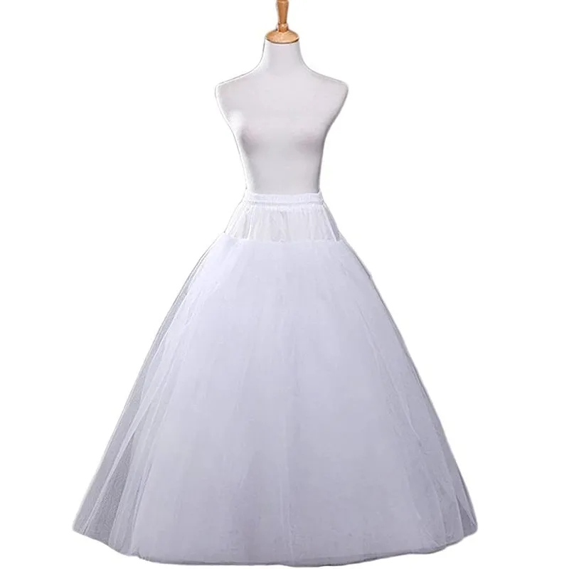 ผู้ใหญ่ PLUS ขนาด Petticoats สําหรับผู้หญิงความยาว Crinoline ไม่มี Hoop ยาว Petticoat กระโปรง Puffy กระโปรงสําหรับงานแต่งงานชุดบอล