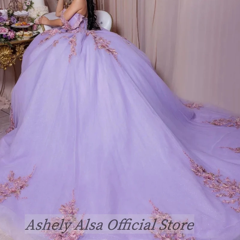 Customized Elegant Lilac Quinceanera Dresses Vestidos De 15 Quinceañera Princess Sweet 16 Dress XV Birthday Party Prom Pageant