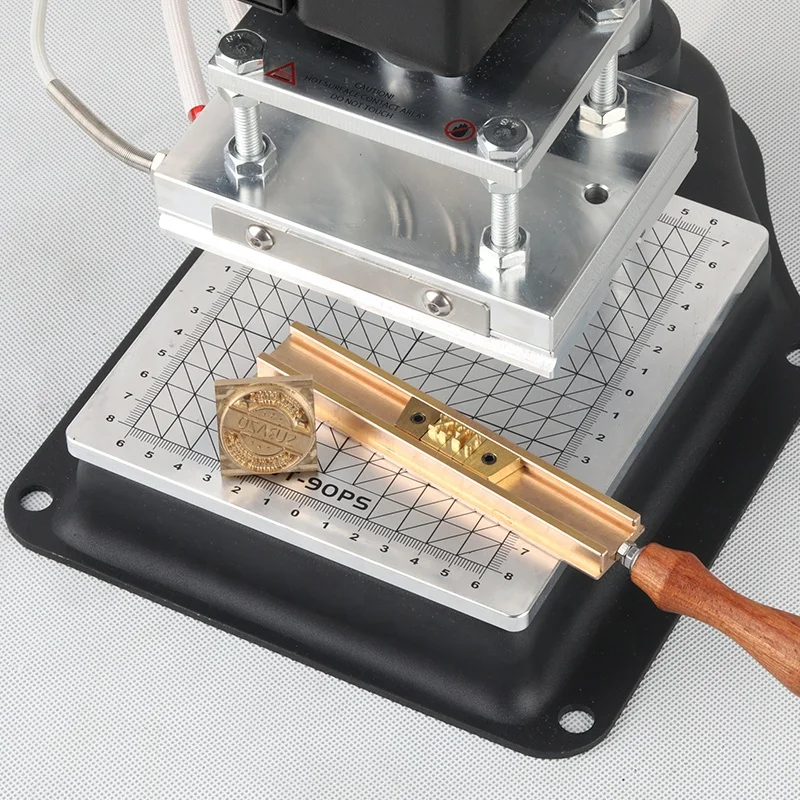 Máquina de estampado Digital con ranura en T, estampadora en caliente, estampadora Manual para cuero de PVC, Pu y papel