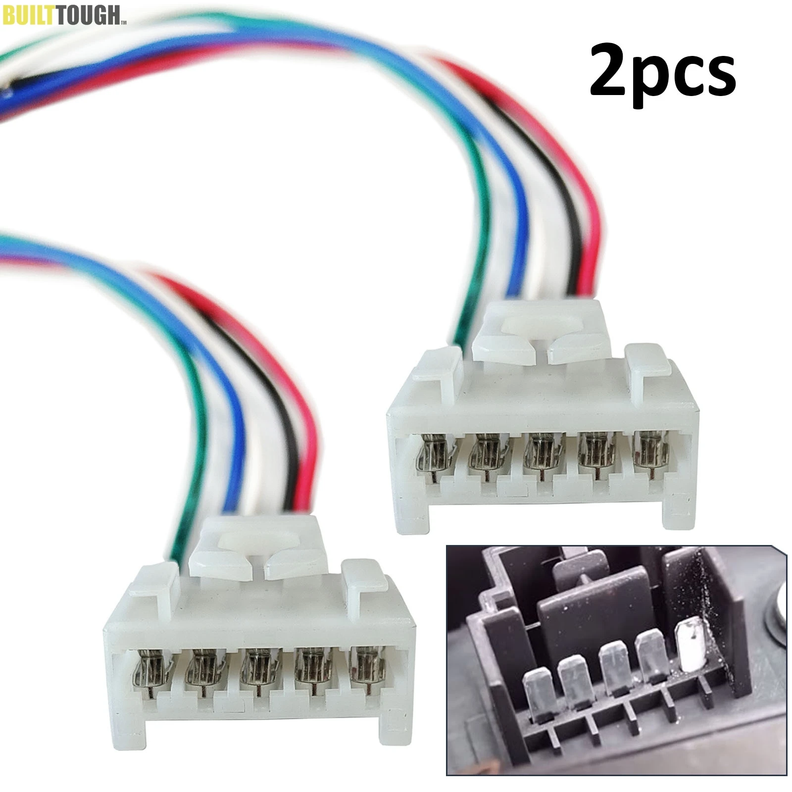 2PCS For Fiat Punto 188 MK2 Panda 169 MK3 5-Way Tail Light Lamp Connector Plug Repair Connector Wiring Prewired Harness 51277277