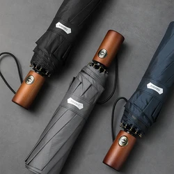 Luxury Umbrella Designer Windproof 10 Ribs Big Automatic Sun Umbrella Men Women Folding Compact UV Parasol Umbrella Outdoor