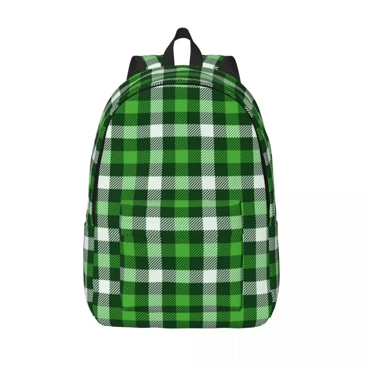 

Leaf Green Plaid Backpack for Boy Girl Kids Student School Bookbag Canvas Daypack Kindergarten Primary Bag Outdoor