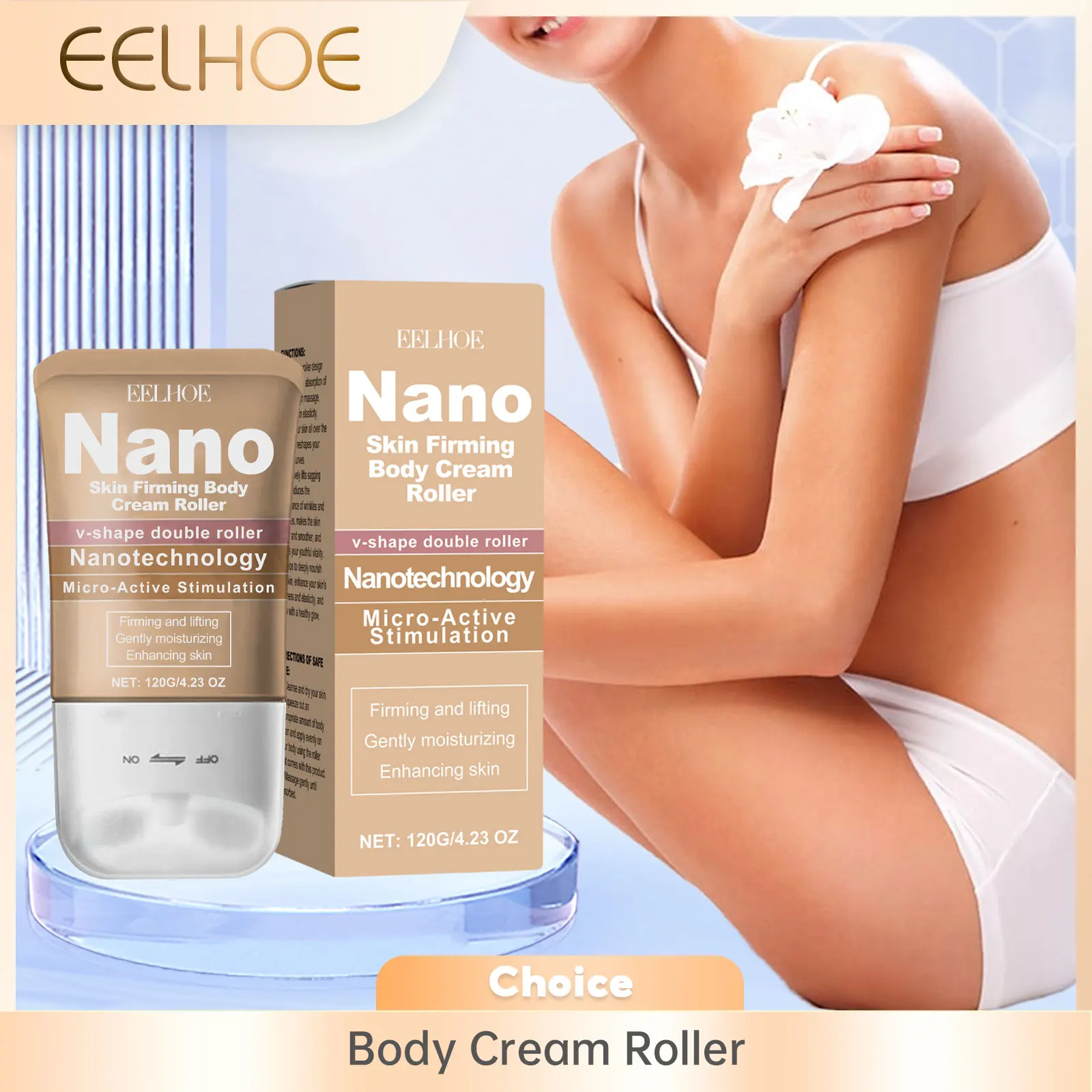 

Nano Skin Firming Cream Roller Anti Sagging Skin Tender Smoothing Remove Dry Skin Hydration Nourish Skin Rejuvenation Cream 120g