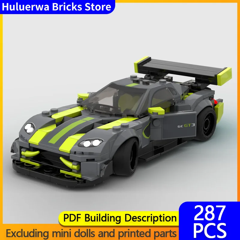 

Speed Racing Car Model MOC Building Bricks Martin Vantage GT3 Hypercar Modular Technology Gifts Holiday Assemble Children Toys
