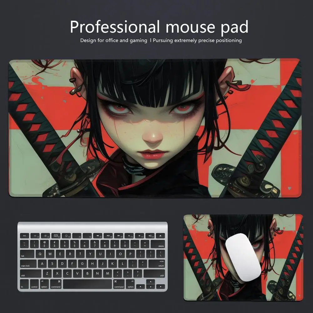 

China's hot-selling mouse pad Japanese katana Animation Beautiful XXL Game Exclusive MousePads PC Computer pad Non-slip Decor