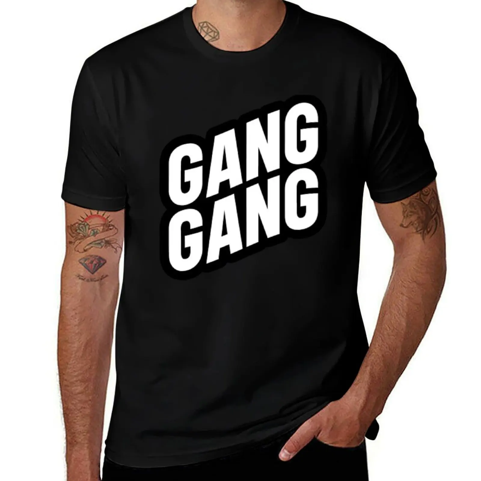 GANG GANG Sticker T-Shirt Basic Tee Shirt for Everyday Outfit T-Shirt