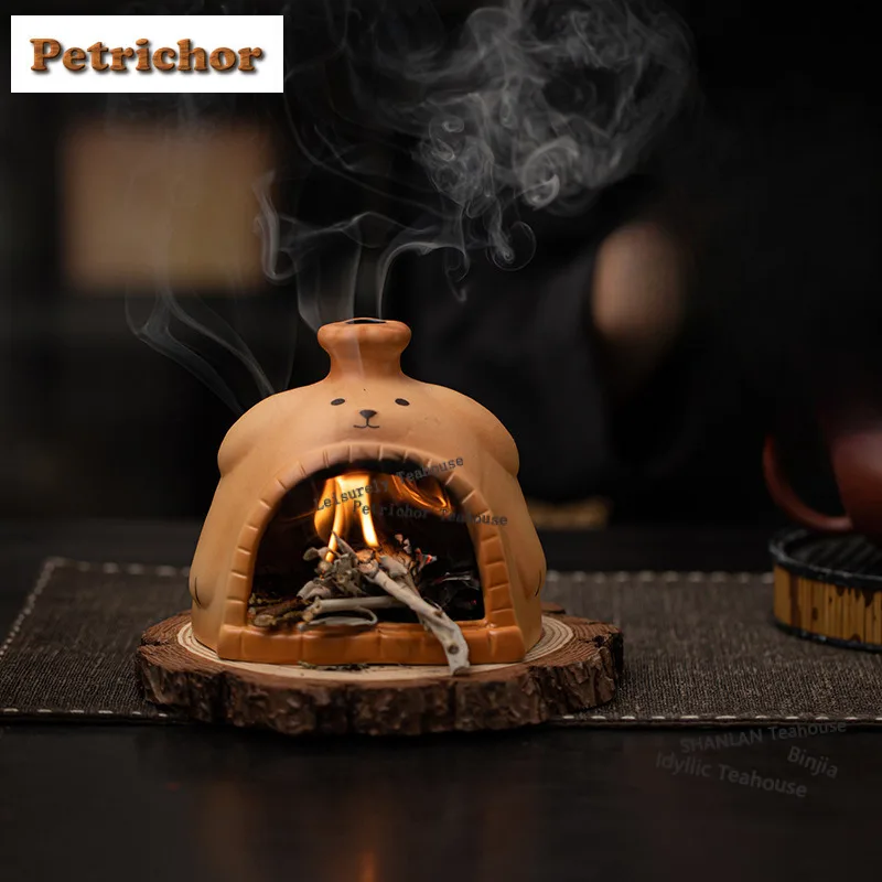 Cute Pup Incense Holder Zen Water Fountain Decoration Incense Burners Aromatherapy Smell Distributor Censer Cafes Craft Supplies