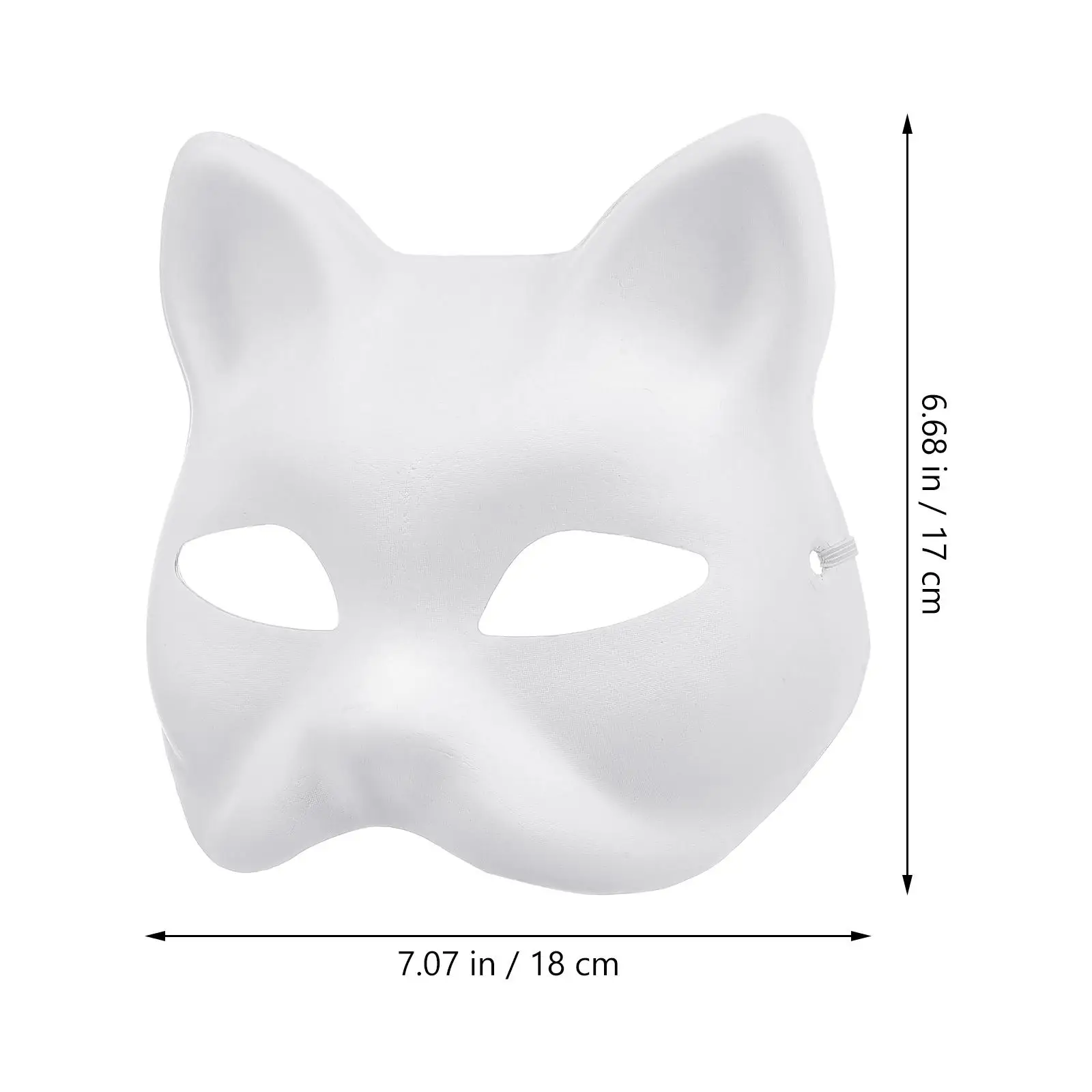 6pcs Blank Cat Cosplay Masks White Cat Masks Blank Diy Halloween Mask Animal Half Facemasks Masquerade Cosplay Party