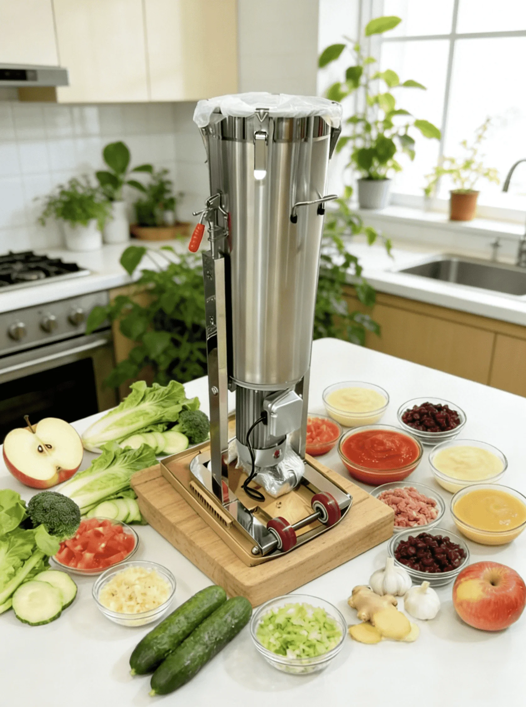 3000W 45L Industrial Beating Machine High Speed Vertical Fruit Vegetable Pulping Blender For Fruit Puree Vegetable Paste Making