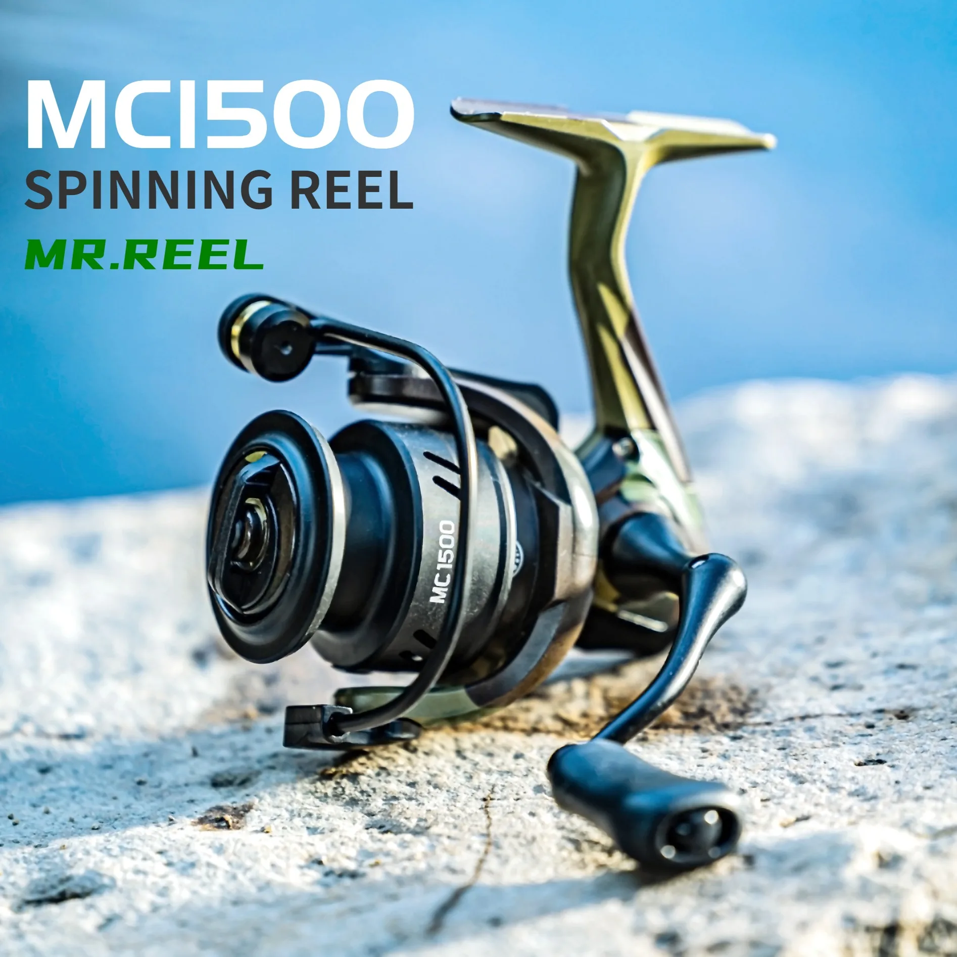 Fishmx Fishing Reel, Full Metal Spool Grip, Saltwater, Freshwater, Suitable for Any Fish Species, Fishing Line Spinning Reel