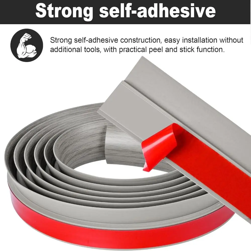 NEW Carpet To Tile Floor Transition Strip Wear-resistant Self Adhesive Threshold Cover Cuttable Household Divider Strip Doorway