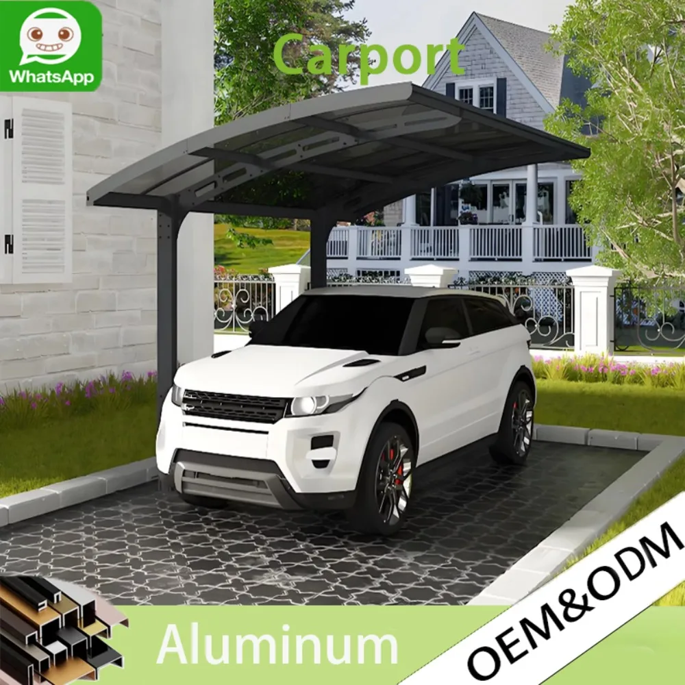

Aluminum Outdoor Carport Parking Shelter Waterproof, Heavy Duty Polycarbonate Canopy UV Resistant, Garage Outdoor Pergola
