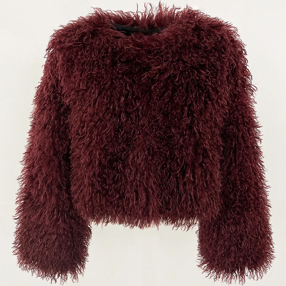 

Fur Coat Eco-friendly Fur Jacket New Style Solid Color Women Clothing Cropped Jacket Direct From Manufacturer Eco-friendly Fur