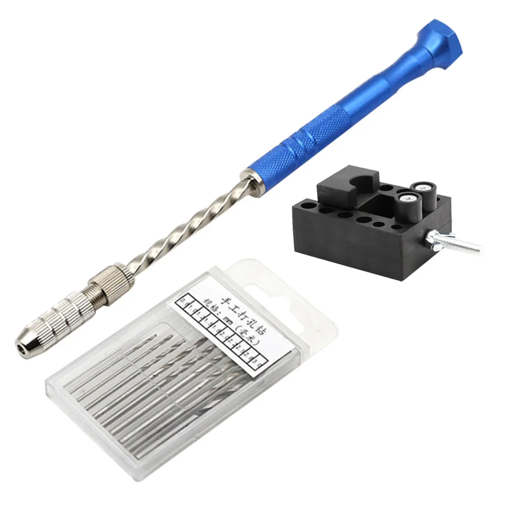 

1 set Hand Drill Set 0.5-3.2Mm Drill Bits For Precision Carving Vise Tool Making Wood Plastic Drilling Kit Power Tools