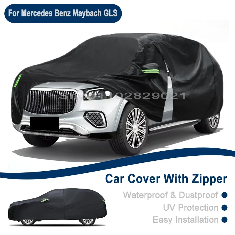 

Outdoor Full Vehicle Cover For Mercedes Benz Maybach GLS - Side Zipper Design, Waterproof Dustproof Sun Protection Car Cover