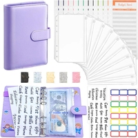 2023 Budget Binder Notebook Planner Cash Envelope Savings Money 6 Holes Binder for Financial A6 Loose-leaf Notebook Housing
