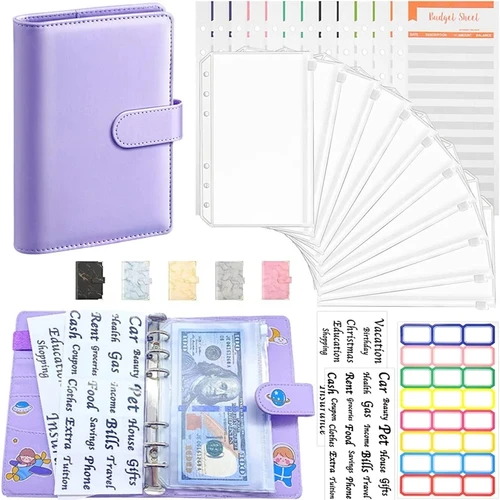 2023 예산 바인더 노트북 플래너 현금 봉투 저축 돈 6 홀 바인더 금융 A6 루스 리프 노트북 하우징  Best5