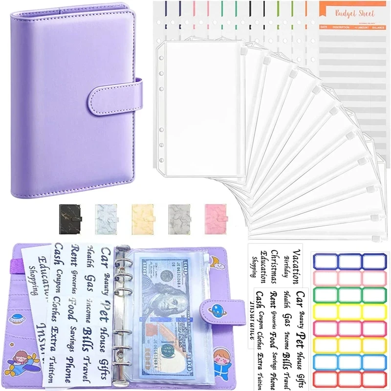 habitacao notebook folha solta buracos binder budget planner envelope de dinheiro dinheiro de poupanca a6 2023 01